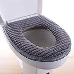 WDSHCR Bathroom Soft Toilet Seat Cover Pad -Toilet Seat Cushion Washable and Comfortable Toilet Seat Cover Pads, Fits Most Size Toilet Lids for Bathroom (Gray)