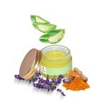 Parama Naturals Lavender-Turmeric Aloe Vera Facial Gel Serum, 50g – Hydrate, Moisturize, Even Skin Tone, for Acne-Prone, Sensitive Skin.