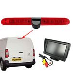 Dolphin Automotive Brake Light Rear Reversing Camera Fits Citroen Berlingo & Peugeot Partner II 2008-2018 (Camera With 4.3" Dash Monitor)