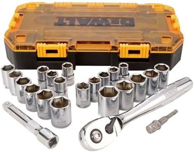 DEWALT Drive Socket Set, SAE/Metric, 1/2-Inch, 23-Piece (DWMT73813)
