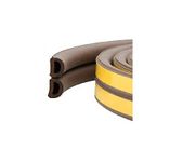 Radiant D Shaped (Brown) Self-Adhesive Epdm Doors and Windows Foam Seal Strip Rubber Weatherstrip 5 Meter (2 X 2.5 M = 5 Meter) (Pack Of 3)