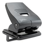 Rapesco PF835PB2 Germ-Savvy Antibacterial, Heavy Duty 835-P 2-Hole Punch, 40 Sheet Capacity, Black