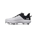 Under Armour Men's Yard Low Mt Baseball Cleat Shoe, (003) Black/White/White, 11