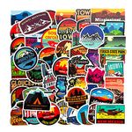 US State Stickers (50 pcs) Waterproof RV Stickers Cute RV Decal Sticker Set USA State Flag Scrapbook Stickers Boho Travel Stickers United States of America Camper Decals – 2 Inch Diameter