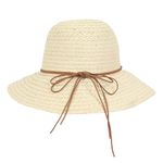 FabSeasons Breathable Straw Beach Hat for Women - Sun Protection Cap for Girls