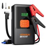 Powrun P8 Jump Starter with Air Compressor, 3000A Battery Jumper Starter Portable Jump Box (Up to 7.5L Diesel /9.0L Gas Engines) with 150 PSI Tire Inflator, 12V Car Jumper Starter with Carry Case