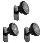 Sticky Magnetic Phone Holder - 3 Pack TACKFORM [Car Kitchen Bedside Bathroom] Cell Phone Car Mount [Phone Holder for Car] Adhesive Dash Kit for all phones including iPhone 7/8/X - THREE PACK