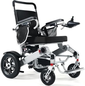 MBBMW Electric Wheelchair for Adults, All-Terrain Motorized Power Wheelchair, Lightweight and Foldable for Seniors, 15+ Miles Long Travel Range,Liftable Armrest, AI-Assisted Driving, Airline Approved