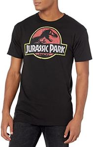 Jurassic Park Logo Men's T-Shirt, Black, Medium