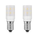 Noobibaba E14 Light Bulb for Sewing Machine Bulb Small Screw Fridge Bulb, 2W 6000K Cool White LED Replace 15W Incandecent Bulb, 2-Count Non-Dimmable