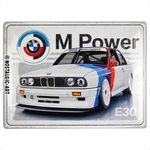 Nostalgic-Art Retro tin sign, 30 x 40 cm, BMW Motorsport – M Power E30 – Gift idea for BMW fans, made of metal, vintage design