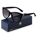 EASY READ Bifocal Reading Sunglasses for Women?Fashion Sun Readers UV400 Protection(Magnification 2.50, Black)