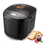 VEVOR Bread Maker, 19-in-1 2LB Dough Machine, Nonstick Ceramic Pan Automatic Breadmaker with Gluten Free Setting, Programmable Bread Maker, 3 Loaf Sizes, 3 Crust Colors