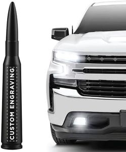 EcoAuto Badass 50 Cal Bullet Antenna®–Personalized & Custom Engraved | Fits Chevy Silverado & GMC Sierra Trucks | Anti-Theft, Carwash Safe | Ditch the Whip & Upgrade Your Truck!