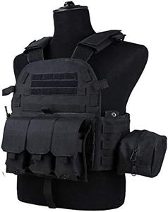 OAREA Black Color 600D Nylon Molle Tactical Vest Body armor Hunting plate Carrier Airsoft 094K M4 Pouch Combat Gear Multicam