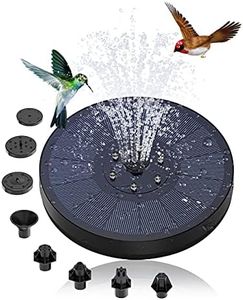 Fontaine Solaire, 3.5W Fontaine Solaire Exterieure de Jardin, Fontaine Solaire pour Bassin avec 8 Buses et 7 Lumières LED Colorées pour Bain d'oiseaux, étang, Piscine, terrasse, décoration de Jardin