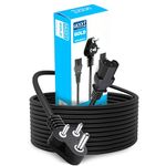 Storite UPort 1 Pack 1.8 Meter Power Cable for PC 3 Pin PC Power Cable 18AWG IEC Mains Kettle Lead Replacement Cord for Desktop/Monitor/Printer - Black