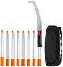 VEVOR Scie à Élaguer Télescopique 1,4-3 m Scie à Perche Extensible Manuelle Lame en Acier Tranchant Scie d'Élagage avec 8 Poteaux Alliage Aluminium pour Élagage Coupe Branches Hautes Palmiers Arbustes