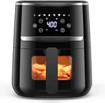 Adoolla 5.0 Qt Air Fryer Oven, Nonstick Cooker with Recipes, Oil Free, Electric Hot Air Fryer, Black
