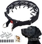 No Pull Dog Collar, Dog Training Collar with Comfort Tips and Quick Release Snap Buckle for Small Medium Large Dogs (Medium,3mm,19.7-Inch,14-18" Neck, Black)