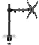 Mount-It! Large Monitor Desk Mount with VESA 200 (200x200, 200x100) Bolting Pattern, Fits up to 42 Inch and Ultrawide Monitors, Full Motion with Clamp and Grommet Base