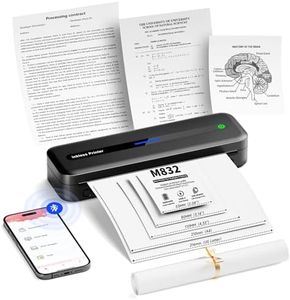 PhoFuta M832 Portable Printers Wireless Travel 300dpi,Inkless Thermal Printer for Phone & Laptop, Bluetooth Small Compact Printer for Mobile Office Home, Support A4 & 8.5 x 11 US Letter Thermal Paper