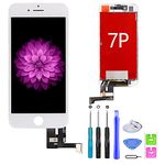 FFtopu iPhone 7 Plus Screen Replacement Kit, LCD Display and 3D Touch Screen Digitizer Replacement Full Assembly with Repair Tools for iPhone 7 Plus Screen White 5.5 inch