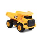 CAT® Construction Power Hauller DUMP TRUCK, Includes flashing lights, hydraulic sounds, movable scoop and tracks, 27cm long, for ages 3+, Yellow