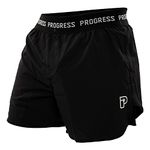 Progress Jiu Jitsu Academy Board Shorts | Comfortable and Durable BJJ Shorts | Mens Shorts for Brazilian Jiu Jitsu | Gym Shorts | Black 36