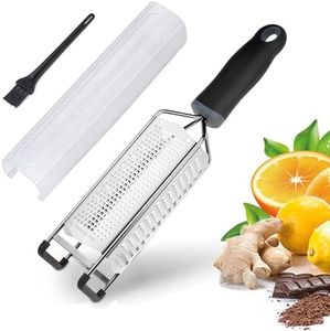 3 in 1 Cheese Grater Zester Citrus Lemon 304 Stainless Steel Zester Versatile Sharp Tool for Parmesan Cheese Ginger Garlic Nutmeg Chocolate Vegetables Fruits 12''