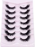 HBZGTLAD NEW 7 Pairs 25mm long lash