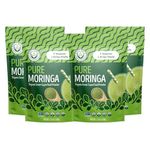 Kuli Kuli Moringa Oleifera Organic Leaf Powder & Green Smoothie, 100% Pure USDA Certified & Non-GMO Moringa Powder, Great with Smoothies, Tea, and Food, 4 Pack