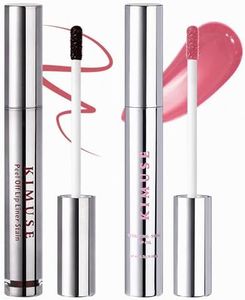 KIMUSE Lip Stain Peel Off & Lip Oli Set, Long Lasting Lip Liner Stain, Waterproof, Transfer-Proof, Hydrating Shine Lip Oil with Vitamin E & Jojoba Oil