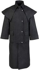 CHALLENGER Mens Oilskin Western Australian Waterproof Duster Coat Jacket 23101BR