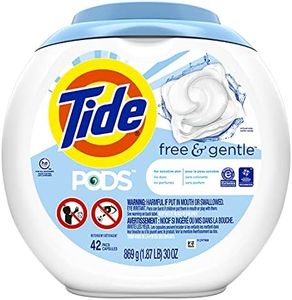 Tide Pods Liquid Detergent Pacs, Free & Gentle, 42 Count (Pack of 4)