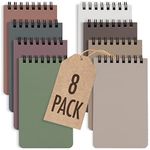 ZICOTO Aesthetic Pocket Notebooks Set Of 8 - Small 3x5 Spiral Notepads With Lined Pages - The Perfect Little Mini Pads to Stay Organized and Boost Productivity at Work or School