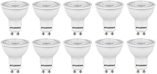 Sylvania GU10 Clear LED Light Bulbs, GU10, 5W, 345 Lumens, Warm White 3000K - 10 Pack