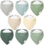 Bearmoss Muslin Baby Bibs 8 Pack 10