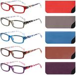 Reading Glasses 5 Pairs Fashion Ladies Quality Designed Spring Hinge Readers for Women +1.75