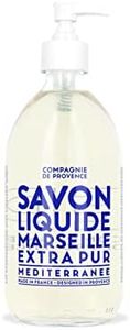 Compagnie de Provence Savon de Marseille Extra Pure Liquid Soap - Mediterranean Sea - 16.9 Fl Oz Glass Pump Bottle