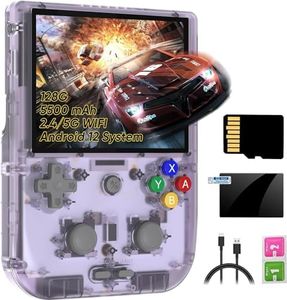 RG405V Retro Handheld Game Console ,Android 12 System Built-in 128G TF Card 3172 Games 4.0 Inch IPS Touch Screen Support 5G WiFi Bluetooth 5.0 with 128G TF Card 3154 Games 5500mAh Battery New Unisoc