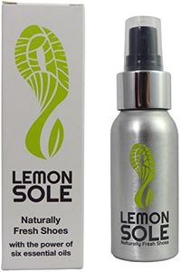 LEMON SOLE NATURAL SHOE FRESHENER & DEODORISER, Freshening Shoe Spray with 6 Powerful Essential Oils for Long-Term Odour Control, Designed for Sports, Fresh Lemon Scent.