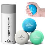 Stress Balls for Adults, Squeeze Balls for Hand Therapy, Relief Anxiety Stress Ball, Physical Therapy Stress Ball, Hand Exercise Ball for Grip Strength, Tri-Density Stress Balls (Soft, Medium, Hard)