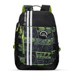 uppercase 33L Campus 01 | School Bag | Double Compartment With Top & Side Quick Access Pocket | Padded Backpack With Side Compression Backpack Strap | For Girls & Boys | 750 Days Warranty (Black)