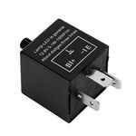 LED Flasher Relay 3 Pin, Indicator Flasher Relay, 12 Volt 3 Pin LED Electronic Flasher Unit for Car Vehicle Motorcycle, Adjustable Indicator Relay for LED Turn Signal