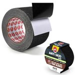 AIPL Premium Heavy Duty Strong Anti Skid Tape for Safety and Traction Indoor or Outdoor Stair and other Slippery Surfaces | WaterproofBlack -48 MM X 16.40 Foot