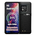 AGM 2024 NEW X6 5G Unlocked Smartphone, 8GB+128GB/512GB, 6.78'' FHD+ Display, Android 14 Rugged Smartphone, 50MP+16MP, Dual SIM/Temp Check/Face ID/5000mAh Battery, Black