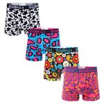 OddBalls | Mens Boxers Multipack | 4 Pack | Classic Fit | Mens Underwear | Hipster Boxer Shorts | Cotton Boxers | Elastic Waistband | Favs Bundle | XX-Large