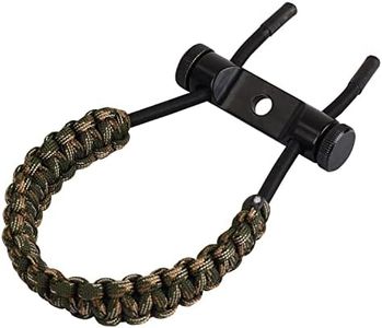 SOPOGER Archery Bow Wrist Sling Adjustable Hunting Wrist Strap Braided for Compound Bow Target Shooting Accessories (Camo)