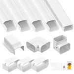 Air Jade 4inch 16.5ft Mini Split Line Set Cover Kit, Decorative PVC Lineset Cover for Mini Split Air Conditioner & Heat Pump System